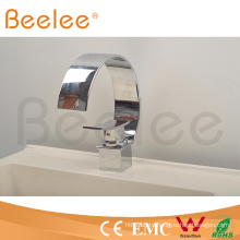 New Big C Type Chromed Brass Single Handle Waterfall Bathroom Basin Faucet